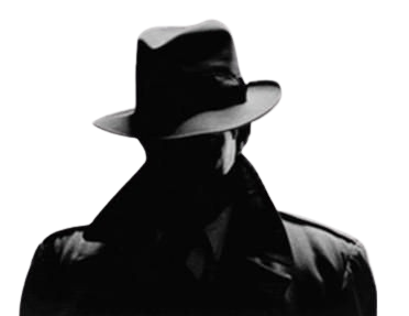 Mysterious investigator silhouette